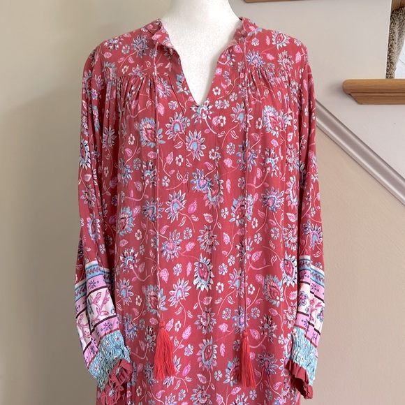 Natural Life Maxi Dress. Lovely colors and pattern. Rayon. NWOT. Size S - Picture 3 of 10